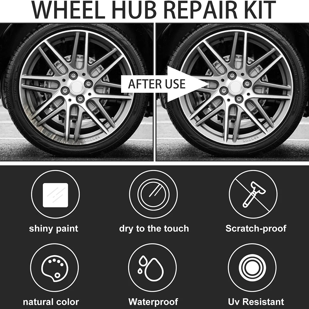 Car Rim Care Wheel Restoration Repair Kit Universal Alloy Wheel Rim Scratch Repair Kit For Car Scratch Fix Quick