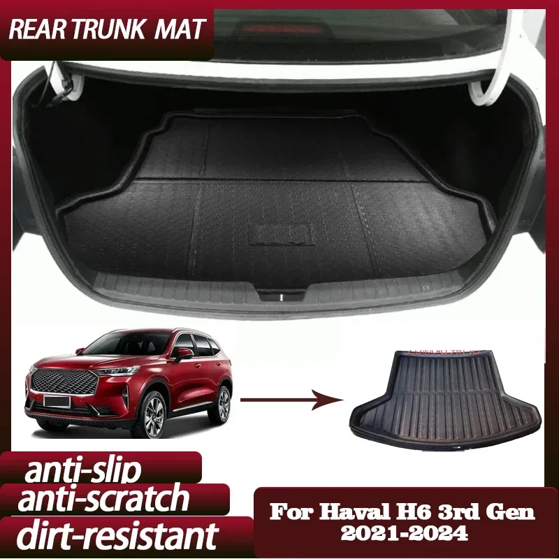 For Haval H6 3rd Gen 2021 2022 2023 2024 Luggage Liner Tray Waterproof Anti-scratch Floor Pad Car Rear Trunk Mat Auto Accessorie