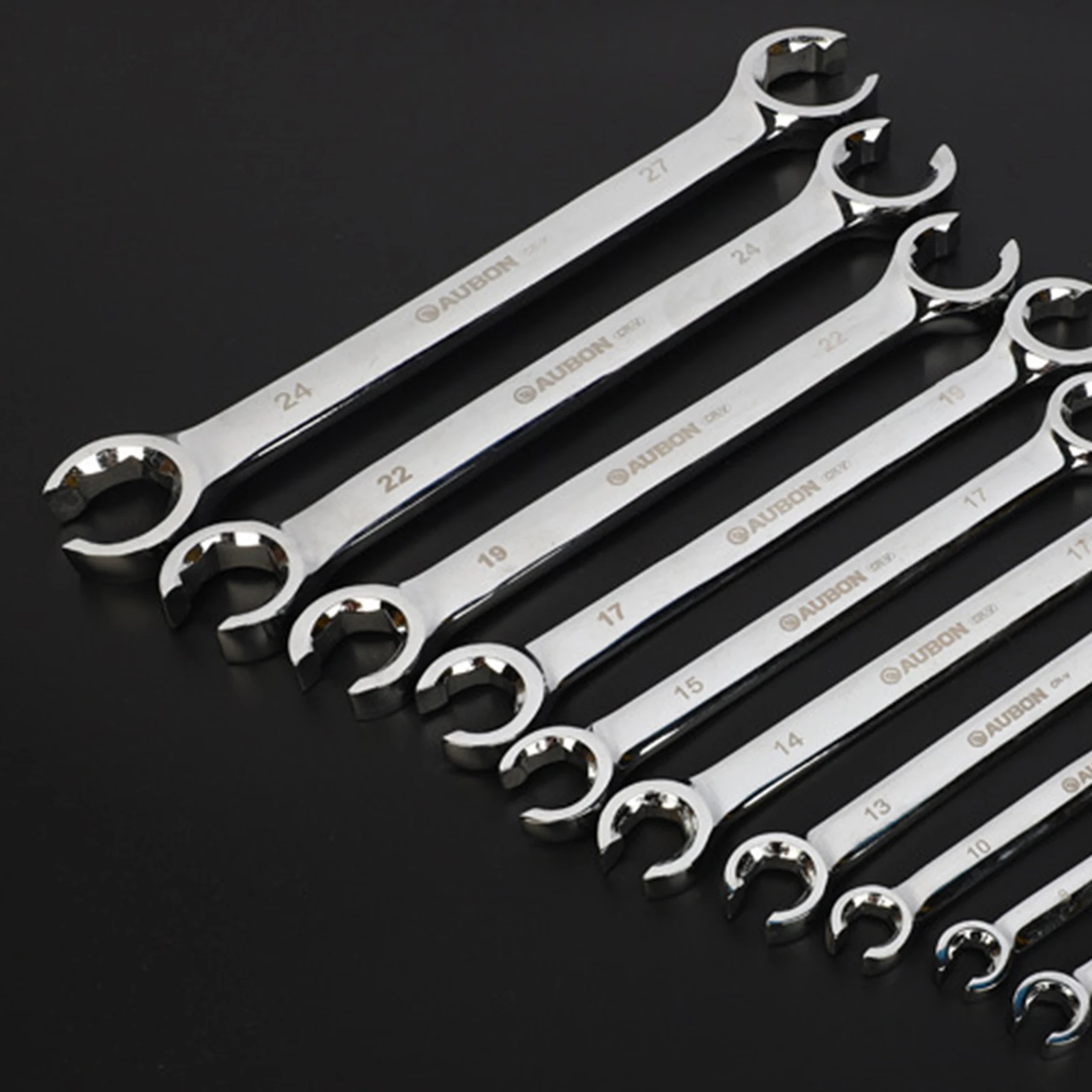 6 point 6Pcs Metric Flare Nut Spanner Wrench Set for Brake / A/C/ Diesel Lines Injectors