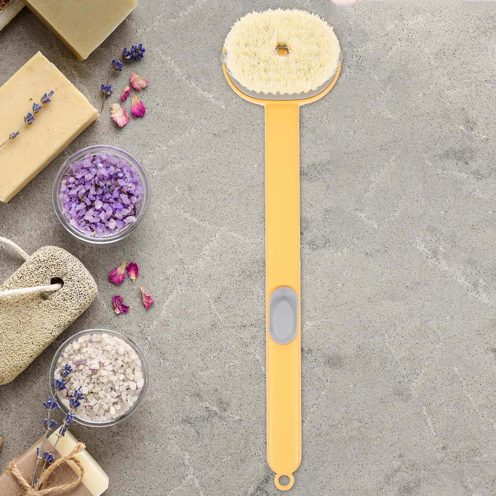 

Long Handle Shower Brush with Hole Design for Hanging Fine Workmanship Back Scrubber for Bath Body Exfoliating Clean Tool