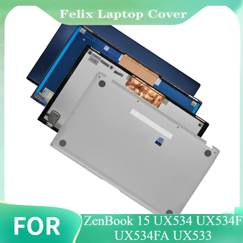 

Новый корпус ноутбука с ЖК-экраном, задняя крышка, верхняя крышка/задняя крышка/для ZenBook 15, UX534 UX534F UX534FA UX533, передняя панель/нижняя часть корпуса