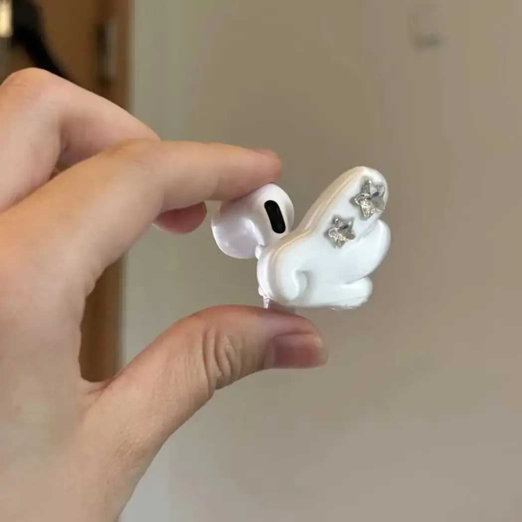 3D Printed Star Wings Headphone Charm Aesthetic 3D Wearable Pendant for Geeks And Gamers