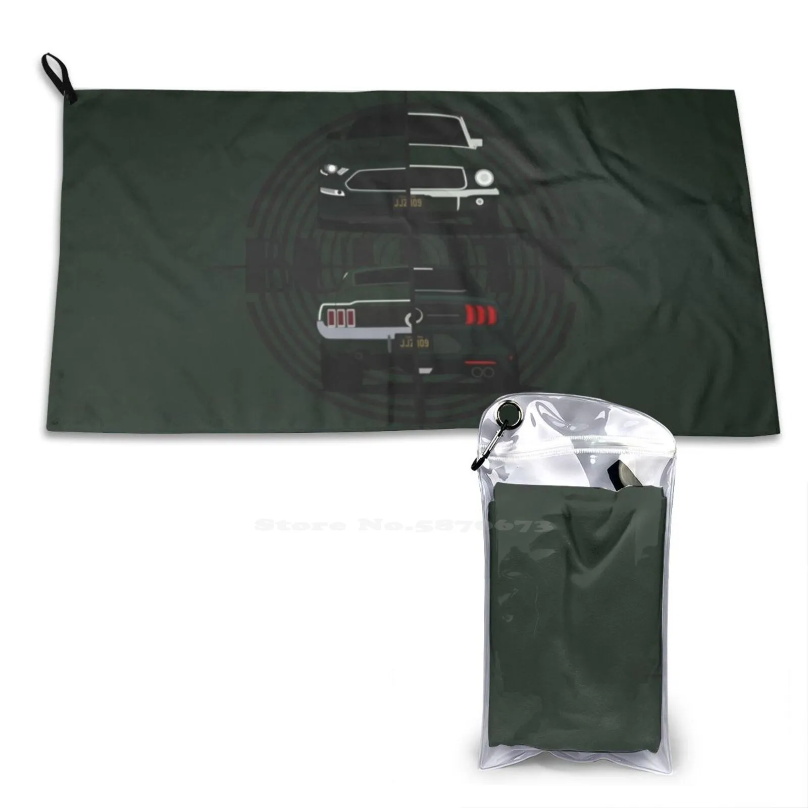 Bullitt Generations Soft Towel Quick Dry Beach Towel Shelby Muscle Tuning Classic Modern Bullitt Bulit Fastback Mach Gt500