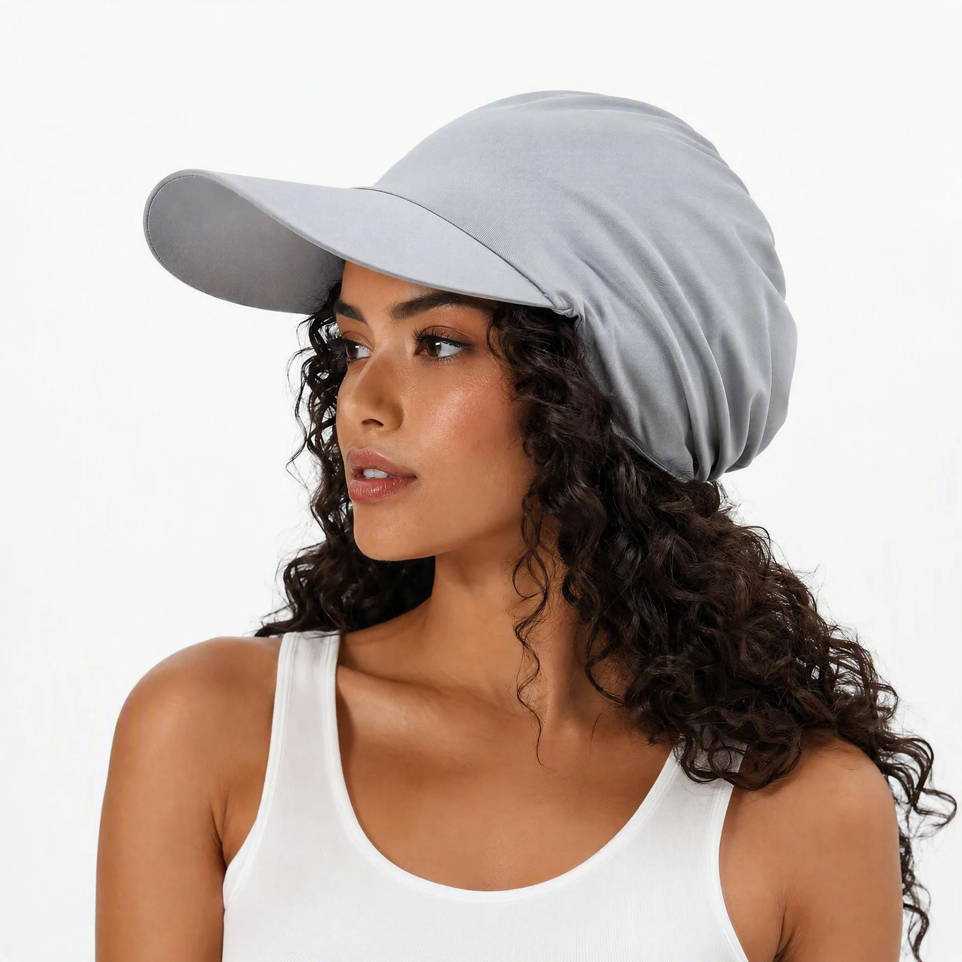 2026 New Women's Trendy Casual Muslim Headscarf Hat With Brim Outdoor Sun Visor Turban Islamic Baseball Cap Sun Protection