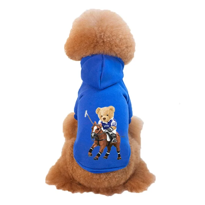 Pet Dog Clothes Autumn Winter Spring Small Medium Puppy Kitten York French Bulldog Luxury Fleece Lining Cat Pet Hoodies Perro