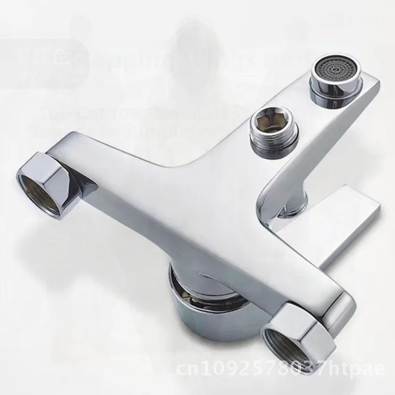 

IELTS Triple Shower Faucet Zinc Alloy Wall-Mounted Hot And Cold Mixing Valve Modern Minimalist Design for Bathtub And Showers