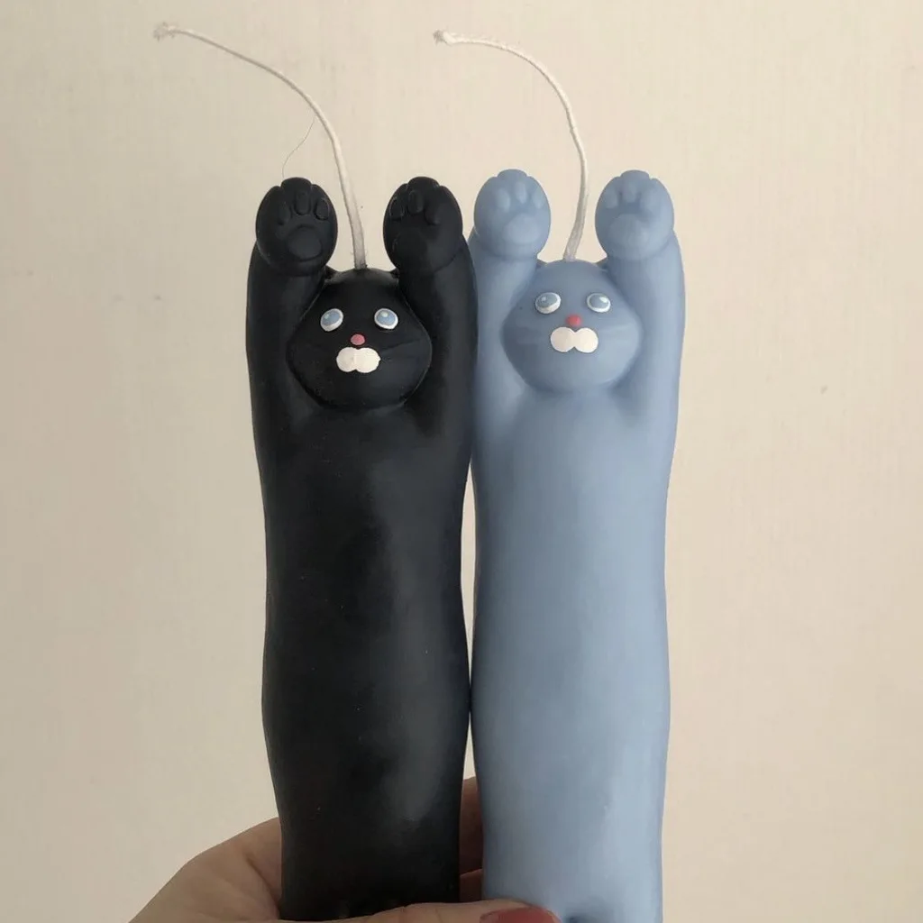 Children's Gift Cute Standing Cat candle Home Decoration Creative Gift Accompany Gift Send Friend Birthday Photo