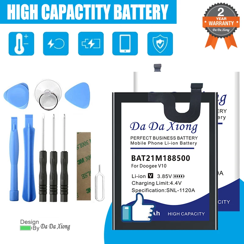 BAT21M188500 BAT2019104350 Doogee X10 BAT18702000 BAT17613360 Battery For Doogee T6 X10 V10 V11 V20 X30 N30 X50 X95 X96 S97 Pro