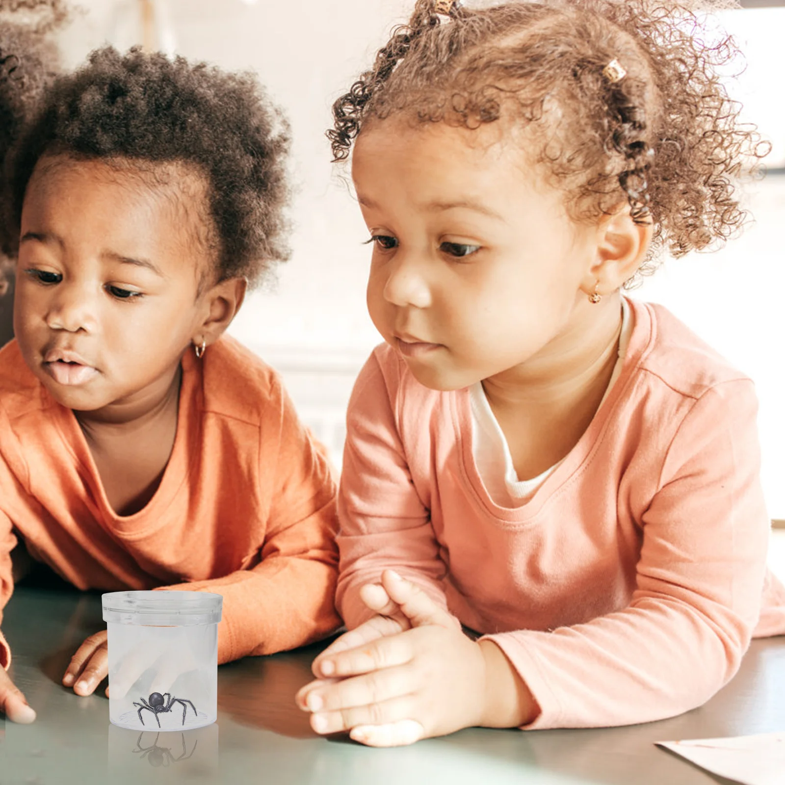 

6pcs Insect Observation Cup Transparent Bug Container With Magnifying Glass For Kids Outdoor Exploration Science Learning