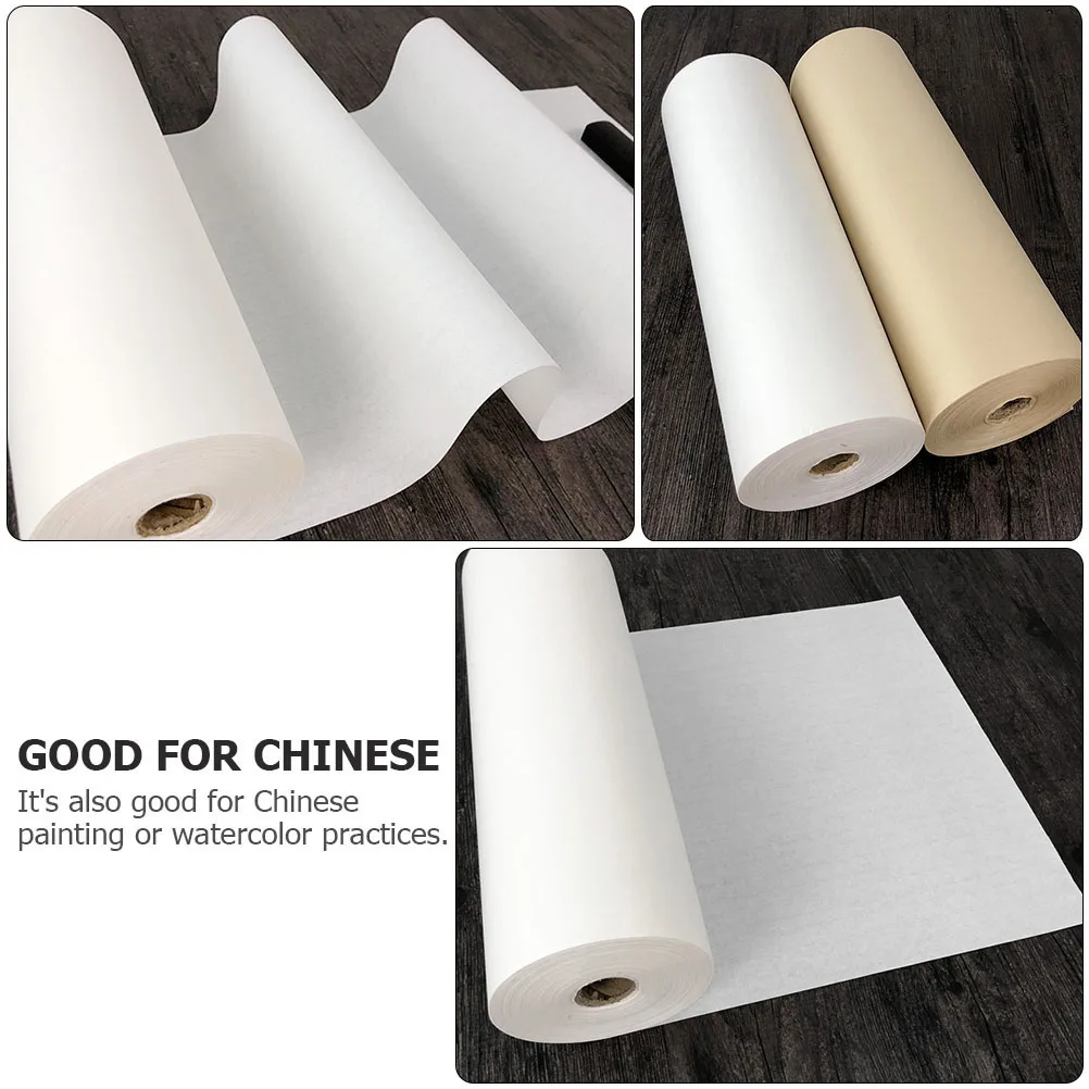 

Thickened Rice 40cmx25m White Raw Xuan for Calligraphy Painting Practice Durable Material Easy to Thickened Rice Paper Cut
