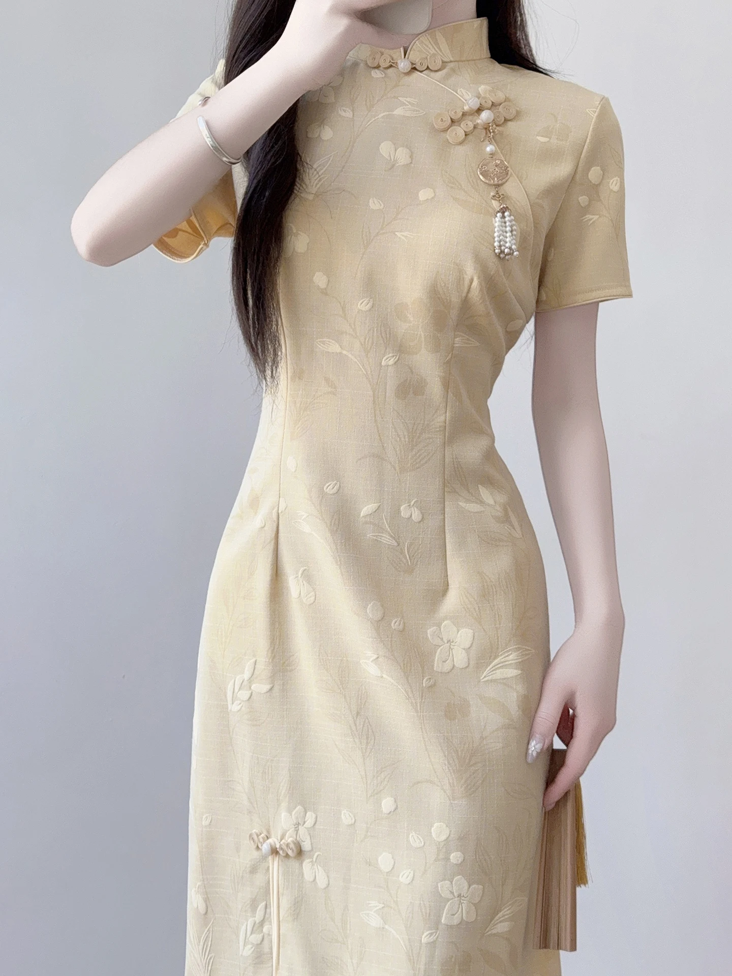 

Ting Yue Ling Yellow Young Sle ort Version Improved New Chinese Sle Breathable Daily Wear Summer New Arrival