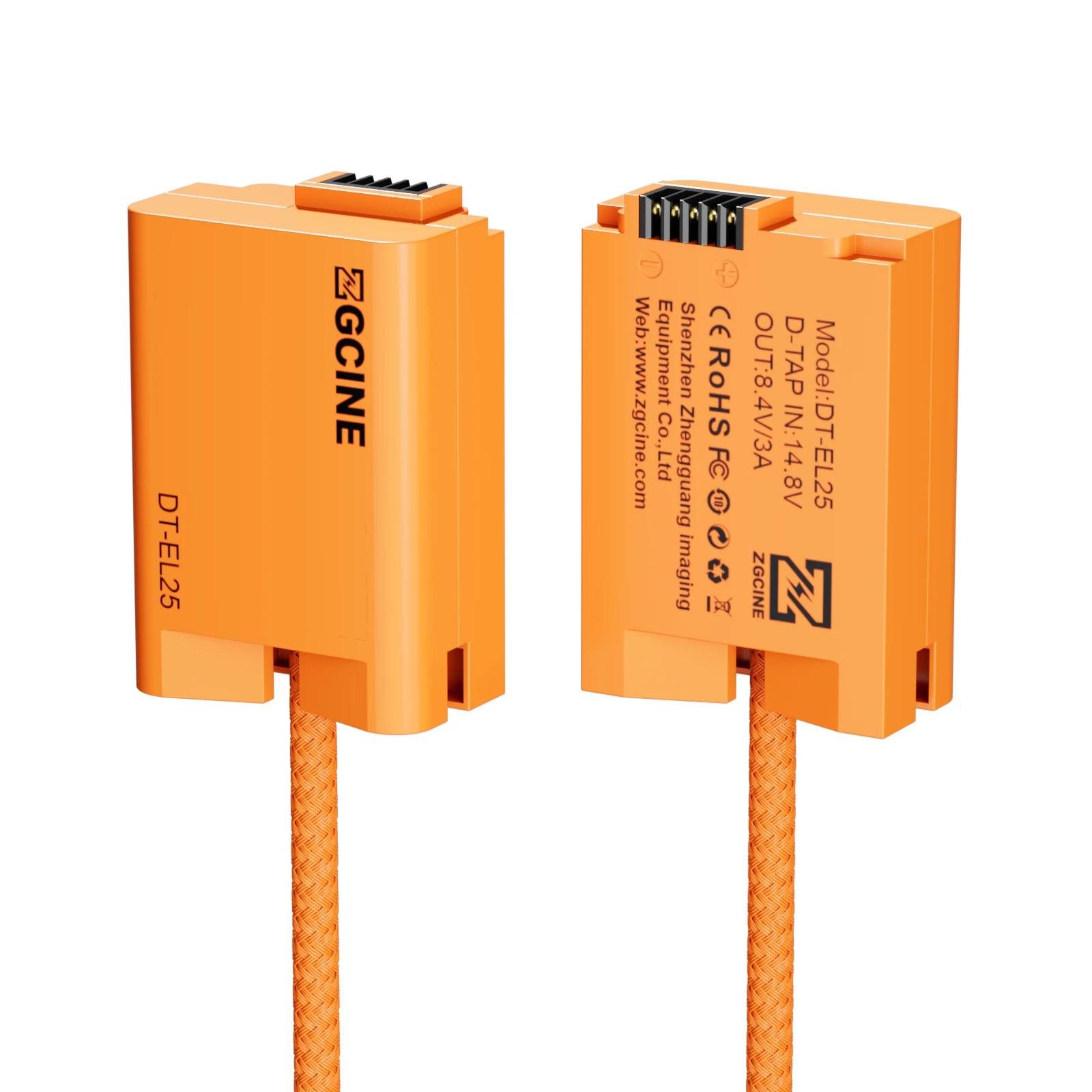 ZGCINE-Cable de batería trenzado para NIKON Z30 ZFC Z50 zf Z8 Z6 II Z7 II Z5 D850 D810 D780, D-TAP a EL25/15