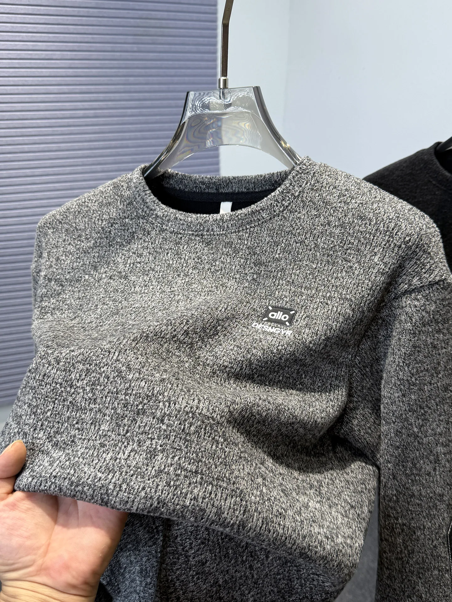 

Утепленная флисовая толстовка с капюшоном для мужчин, повседневная, с лоскутным декором, вязаная, с длинными рукавами, для осени и зимы