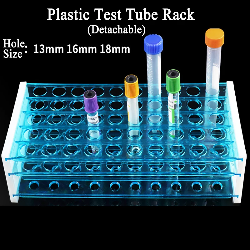 

Трехслойная съемная пластиковая стойка для пробирок, многофункциональная стойка для пробирок с апертурой 13 16 18 мм 50 отверстий