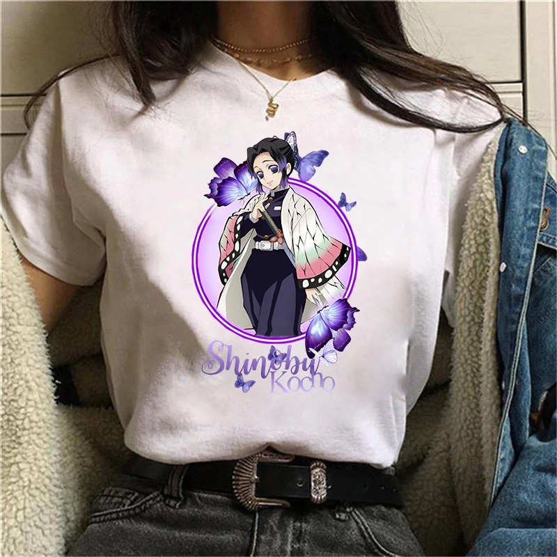 Hot Anime T Shirt Men/women's Funny Kochou Shinobu Printing T-shirt Casual Cool Streetwear Fashion T Shirt