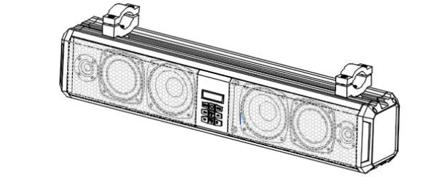 18 بوصة RGB UTV الصوت بار مقاوم للماء بلوتوث متعدد الألوان أضواء 500 واط مكبرات الصوت ل UTV ATV عربة جولف