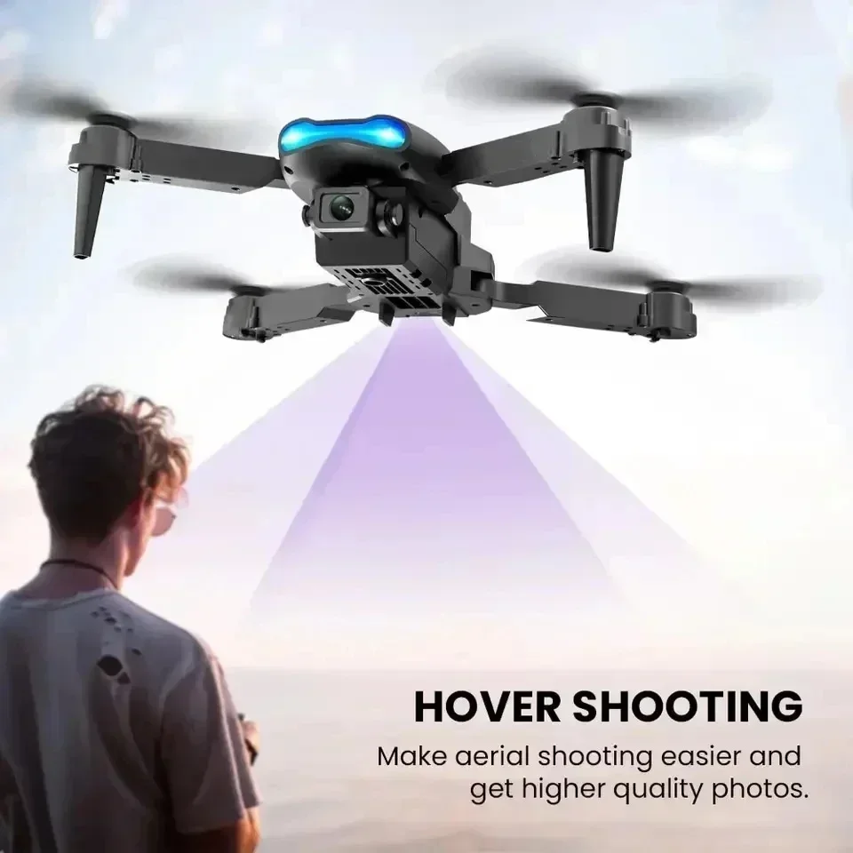 E99 Pro الطائرة بدون طيار كوادكوبتر مقبض التحكم عن بعد أربعة محاور الطائرات HD 6K التصوير الطائرات بدون طيار الارتفاع تثبيت ألعاب هليكوبتر