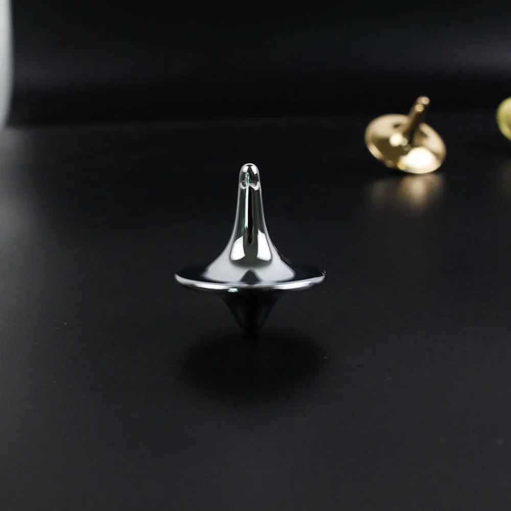 Metal Gyro Great Accurate Silver Spinning Top Hot Movie Totem Print Spinning Top No Resistance Toys