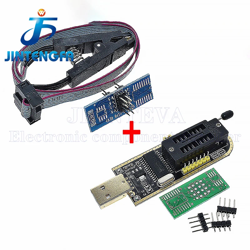  CH341A 24 25 Series EEPROM Flash BIOS USB Programmer Module + SOIC8 SOP8 Test Clip For EEPROM 93CXX / 25CXX / 24CXX