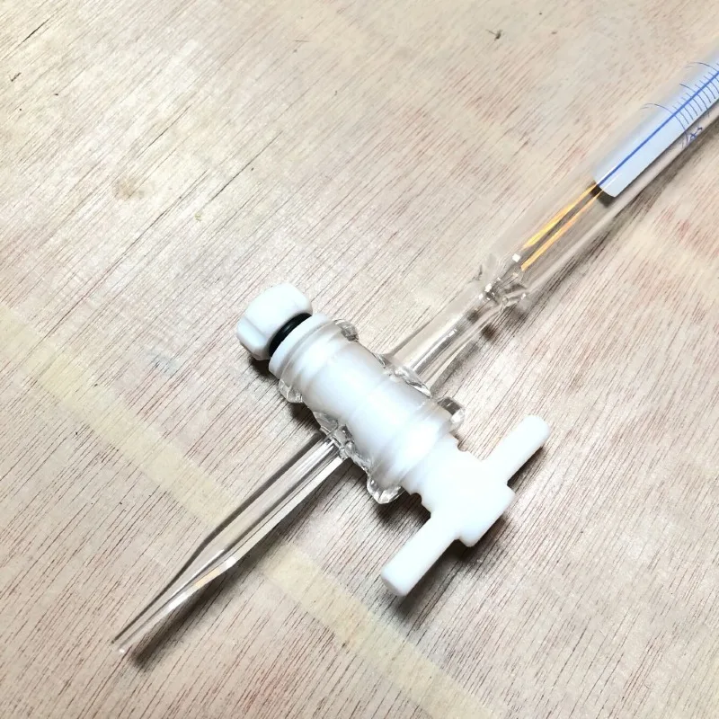 White burette polytetrafluoroethylene acid-base dual-use teaching chemistry instrument