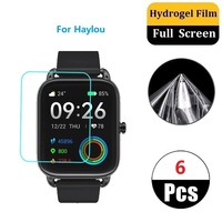 6 Pcs Soft Protective Film For Haylou Watch LS 01 02 LS05 Solar Screen Protector Hydrogel Film Not Glass Film Smart Watch Guard