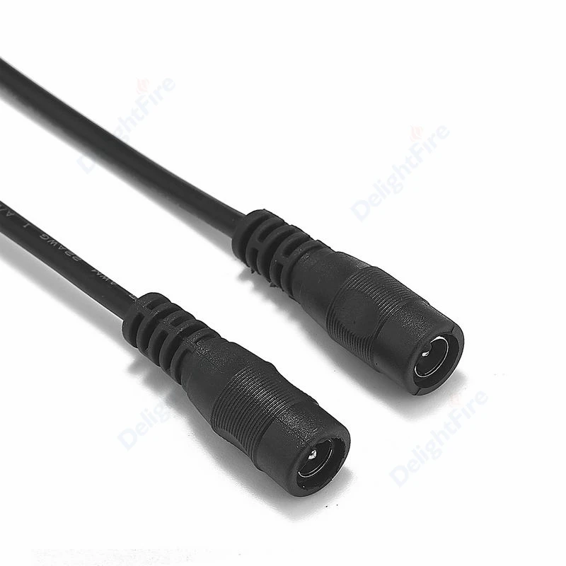 

Female to Female DC Power Cable 5.5mm 2.1mm 5V 12V Jack Connector Extension Cord For Power Adapter LED Strip Light CCTV Camera