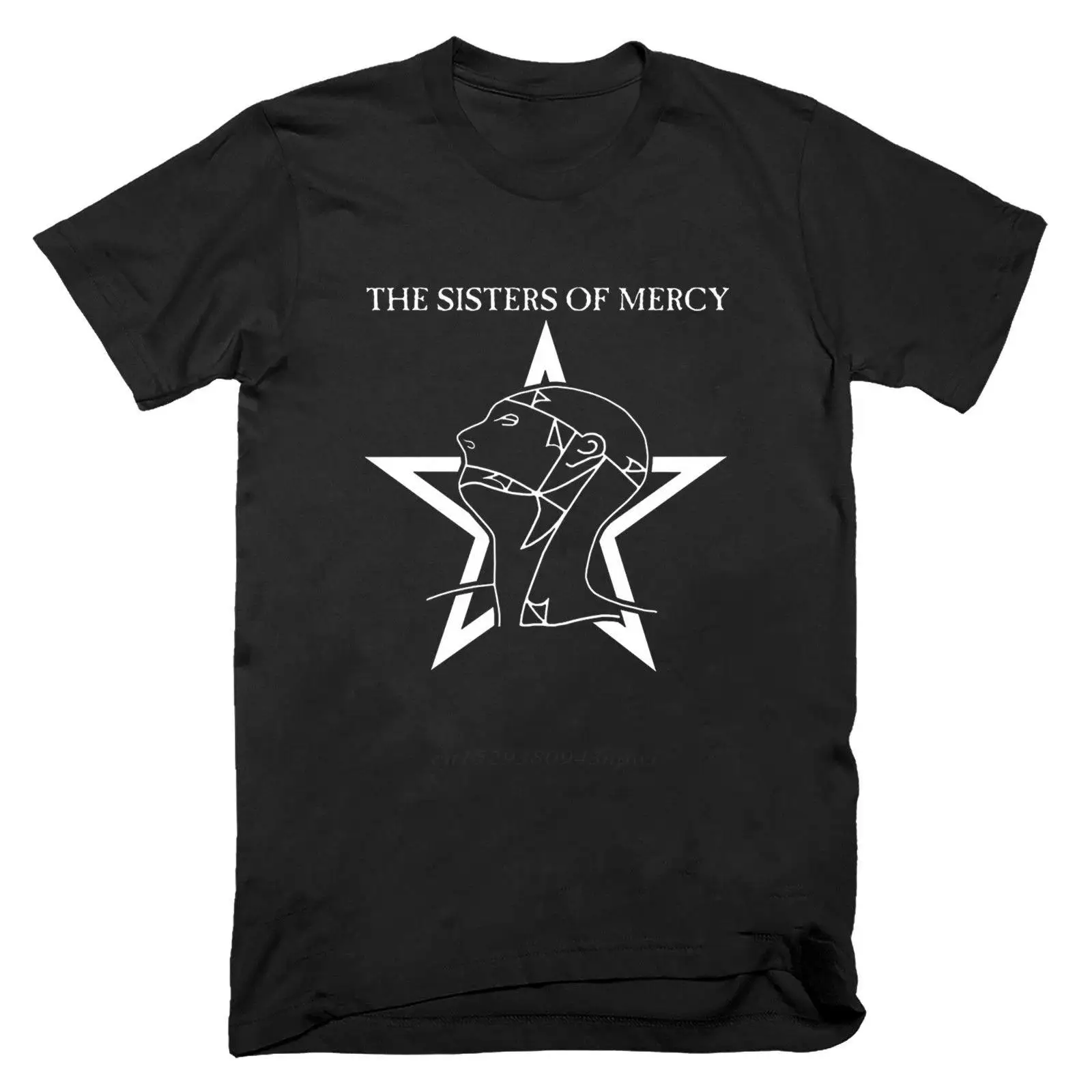 Sisters Of Mercy Glitter Print T-Shirt Short Sleeve Oversize Comfortable Shirt Retro 80s Style High Quality Fashion Trendy Top