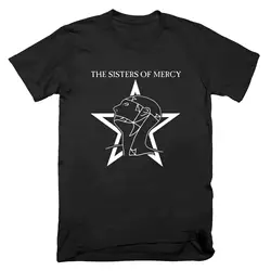 Sisters Of Mercy Glitter Print T-Shirt Short Sleeve Oversize Comfortable Shirt Retro 80s Style High Quality Fashion Trendy Top