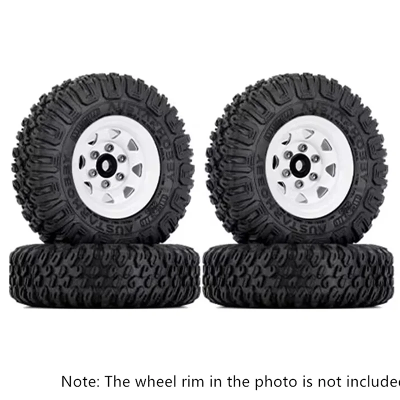 4PCS 85MM 1.55 Inch Tires Tyre for 1/10 RC Crawler Car Axial Jr D90 CC01 LC70