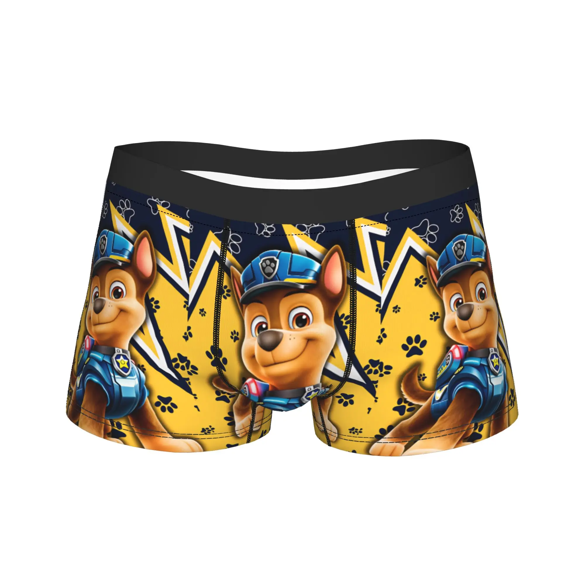Paw Dogs Chase Police Puppy Portrait Underwear  Men Panties Design Elastic Boxershorts Quality Boxer Brief Big Size