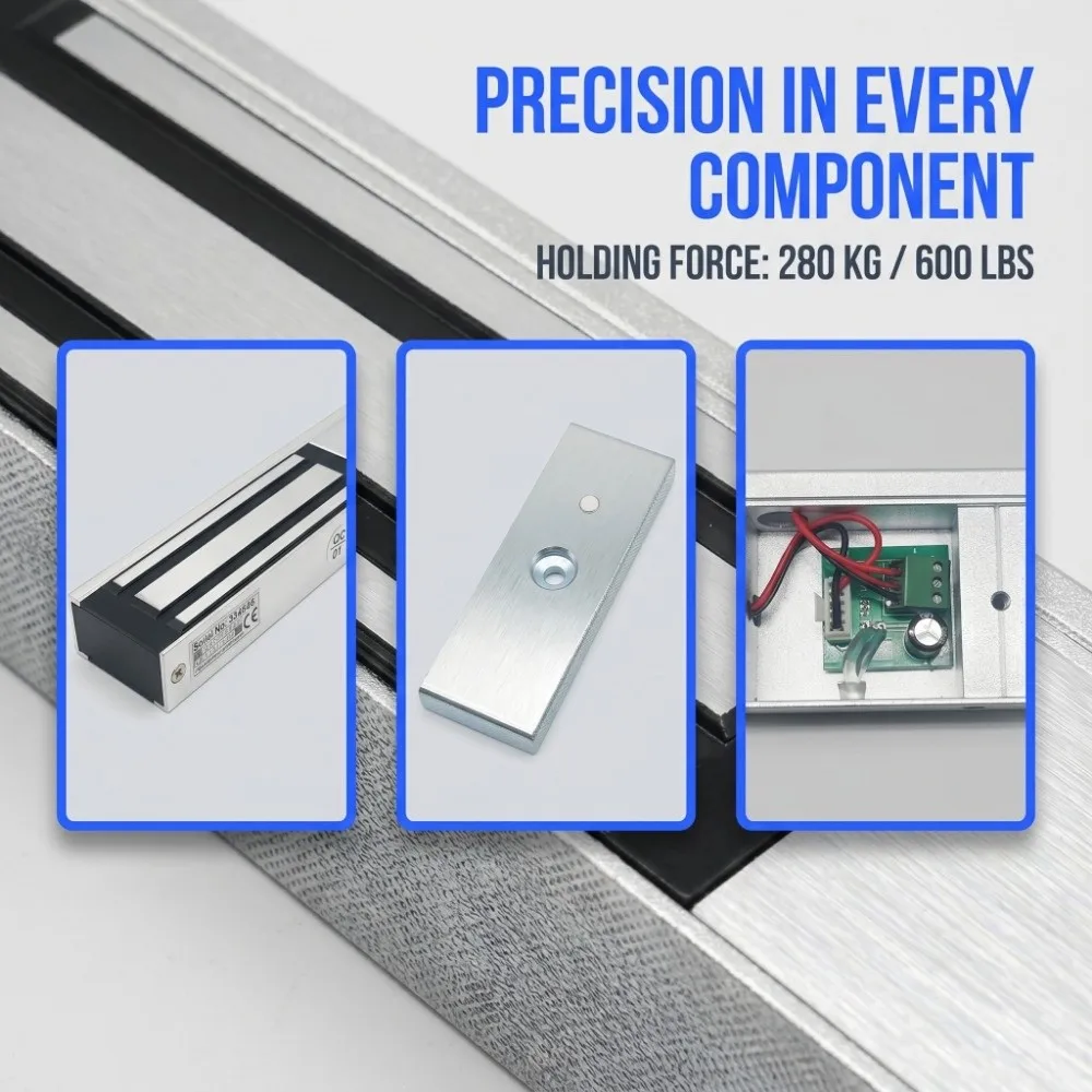 

60/280KG Holding Force Electric Magnetic Door Lock 12V DC Magnetic Electric locking Exposed Access Control System