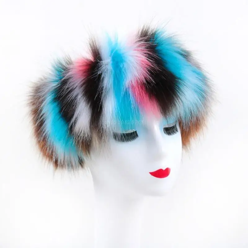 

Fluffy Hairband Artificial Hair Headband Circle Russian Hat Furry Headdress Cosplay Costume Hairhoop Women Headpiece