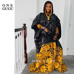 Winter Afrikanische Bazin Reiche Kleid Mit Gold Brode Edle Dame Hochzeit Party Kleid Plus Größe Nigerian Dashiki Robe Mit Langen Ärmeln kleid