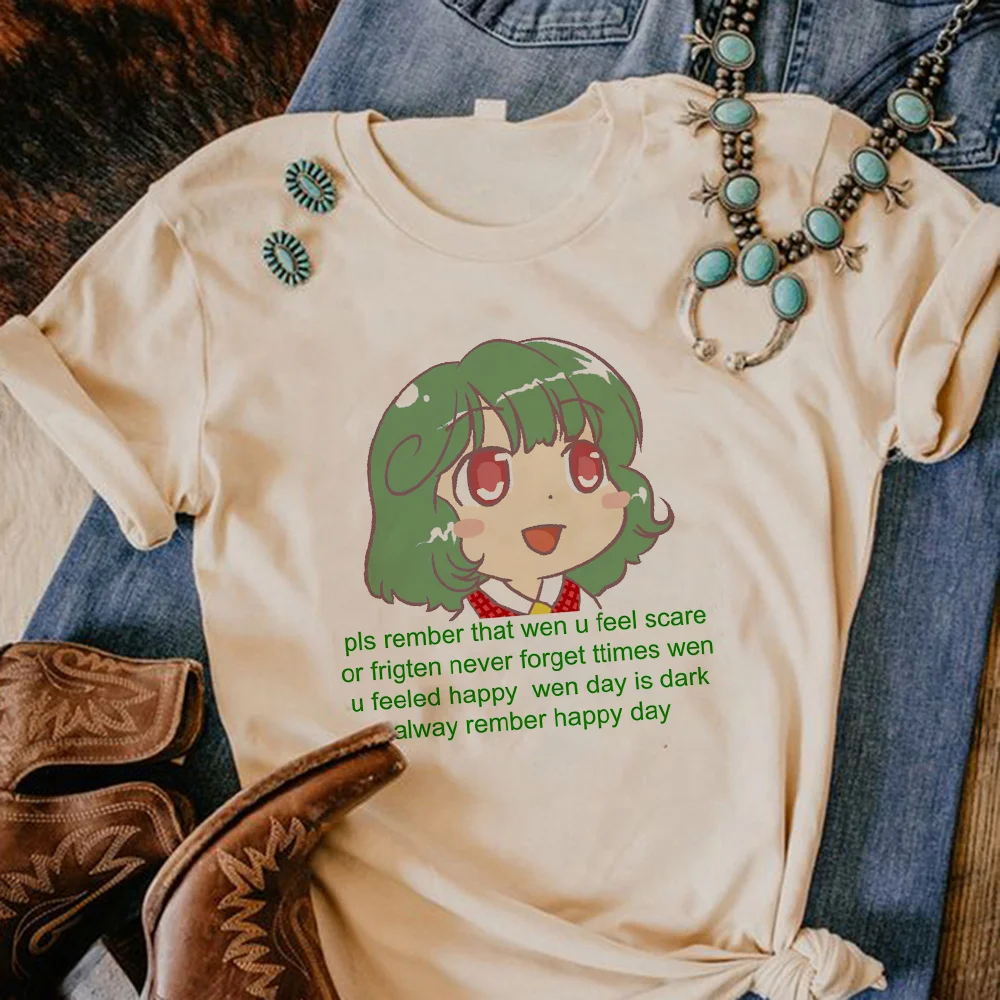 Touhou t-shirts women Y2K anime top girl y2k clothing