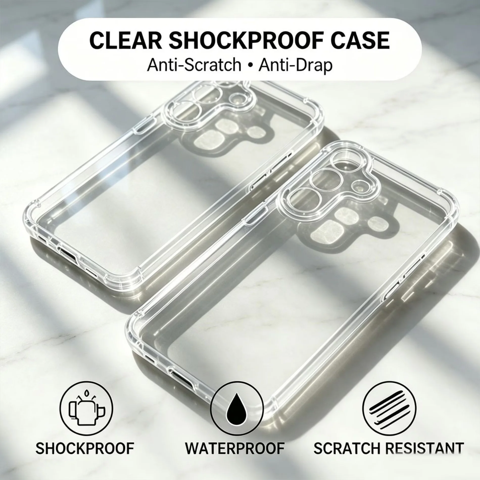 Four Corner Shockproof Clear Soft Case For Samsung Galaxy A24 A14 A73 A53 A33 A23 A13 A52 A52s A32 A22 4G 5G A54 A34 A72 Cover
