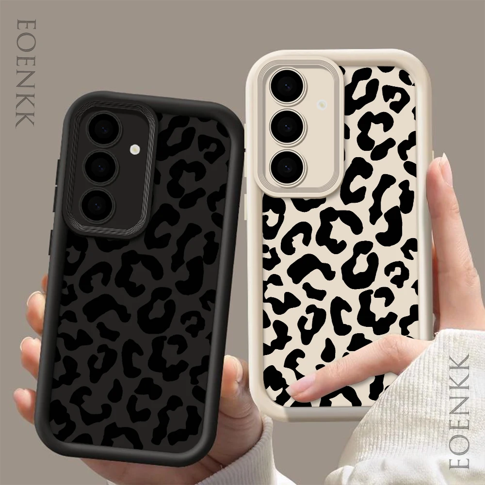 INS Leopardenmuster Handyhülle für Samsung Galaxy S25 S22 S21 S23 S20 S24 Ultra FE A35 A15 A25 A55 Note 20 Plus 5G Soft Cover – Detail 5