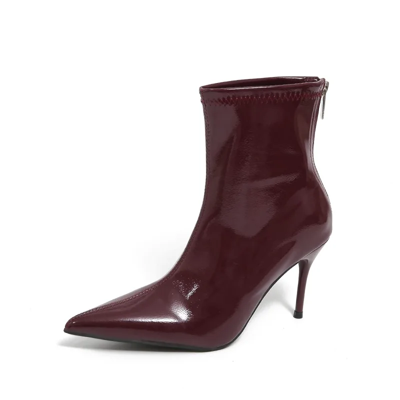 Women Pointed Toe Elegant High Heels Long Boots 2025 Winter Designer New Shoes Dress Classical Pumps Party Cozy Zapatillas Mujer