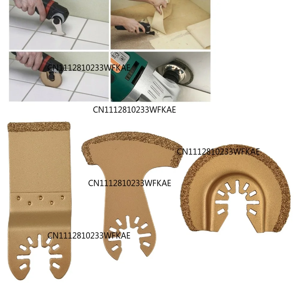 3pcs Carbide Oscillating Multitool Renovator Saw Set Professional Saw Blade Ceramic Tile Marble Grout Removing Tools