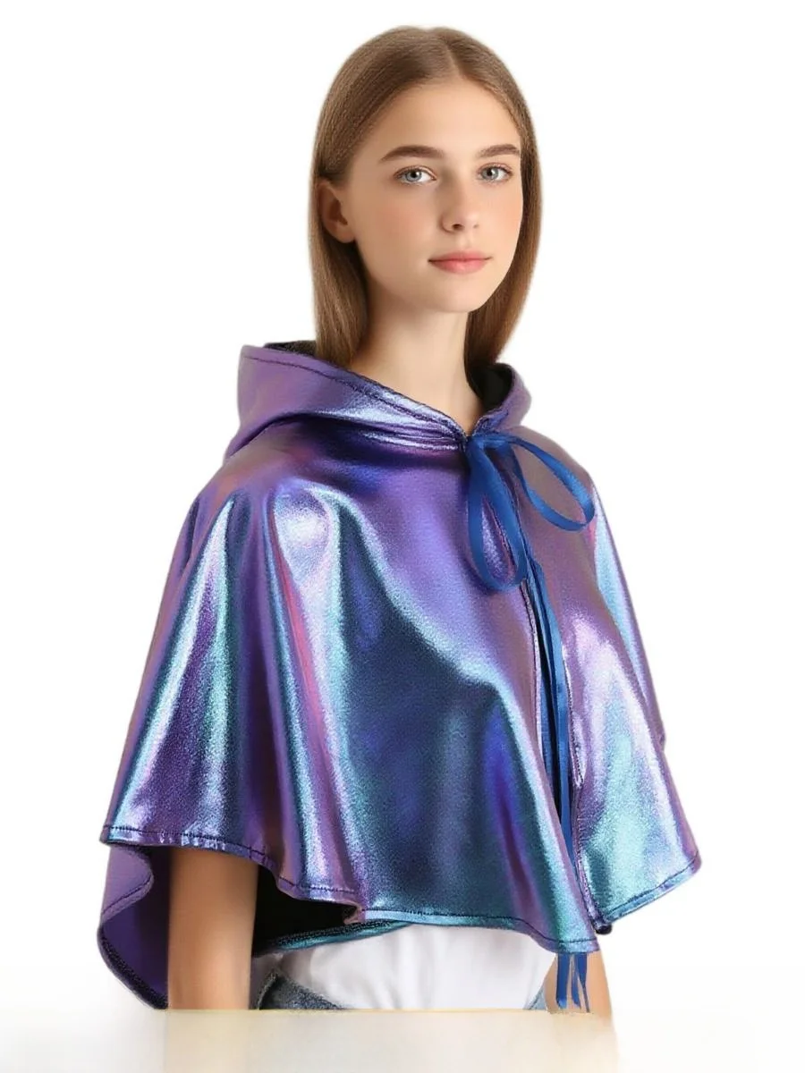 Halloween Todesgott Robe Laser Mehrfarbig Par Kostüm Umhang Damen Ethnisches Bühnenkostüm Polyester Triacetatfaser