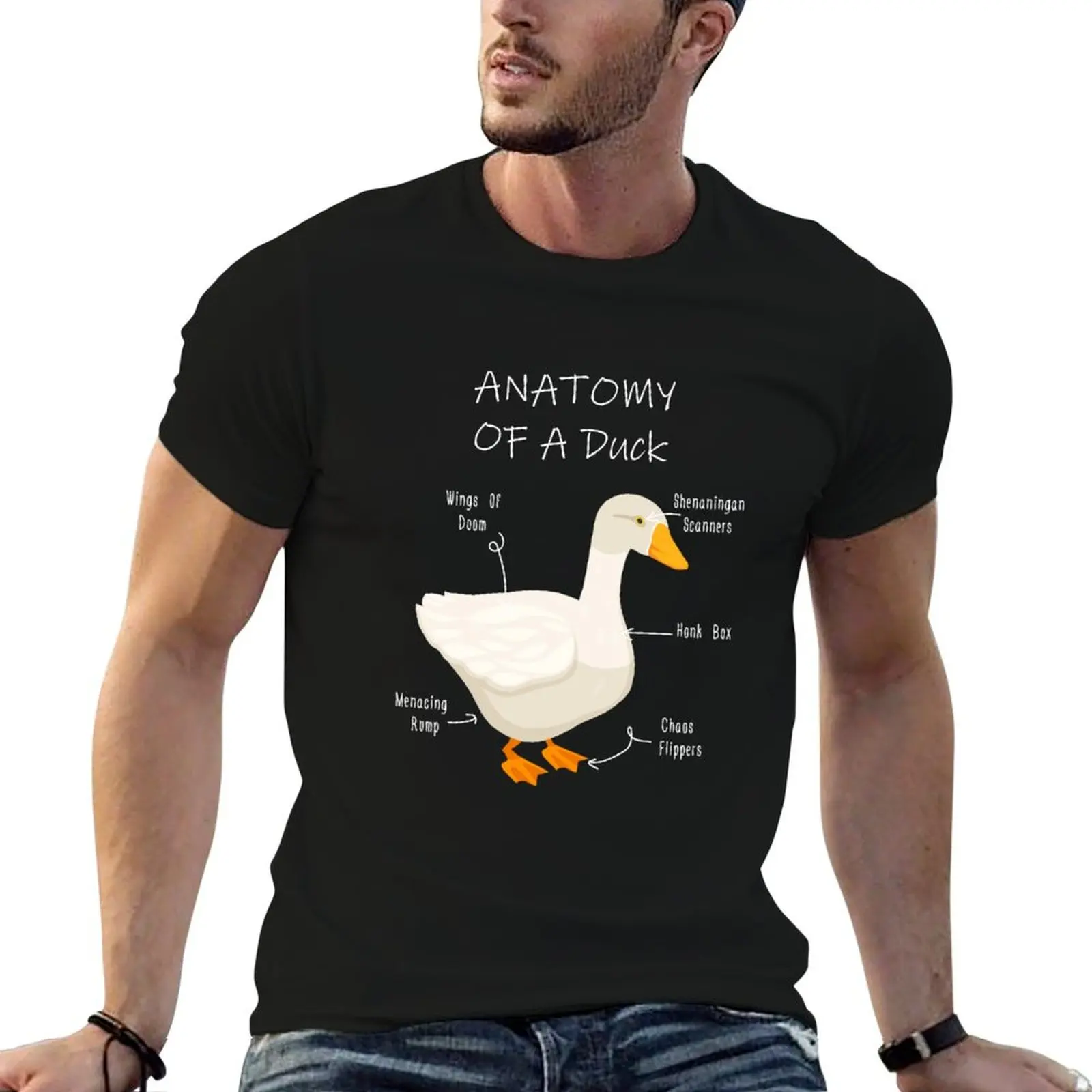 Anatomy of a Duck T-Shirt Casual Soft Cotton Short Sleeve Tee