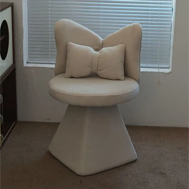 

MOMO Luxury Swivel Makeup Stool With Designer Italian-style Backrest Chair For Bedroom Dressing Table Chair