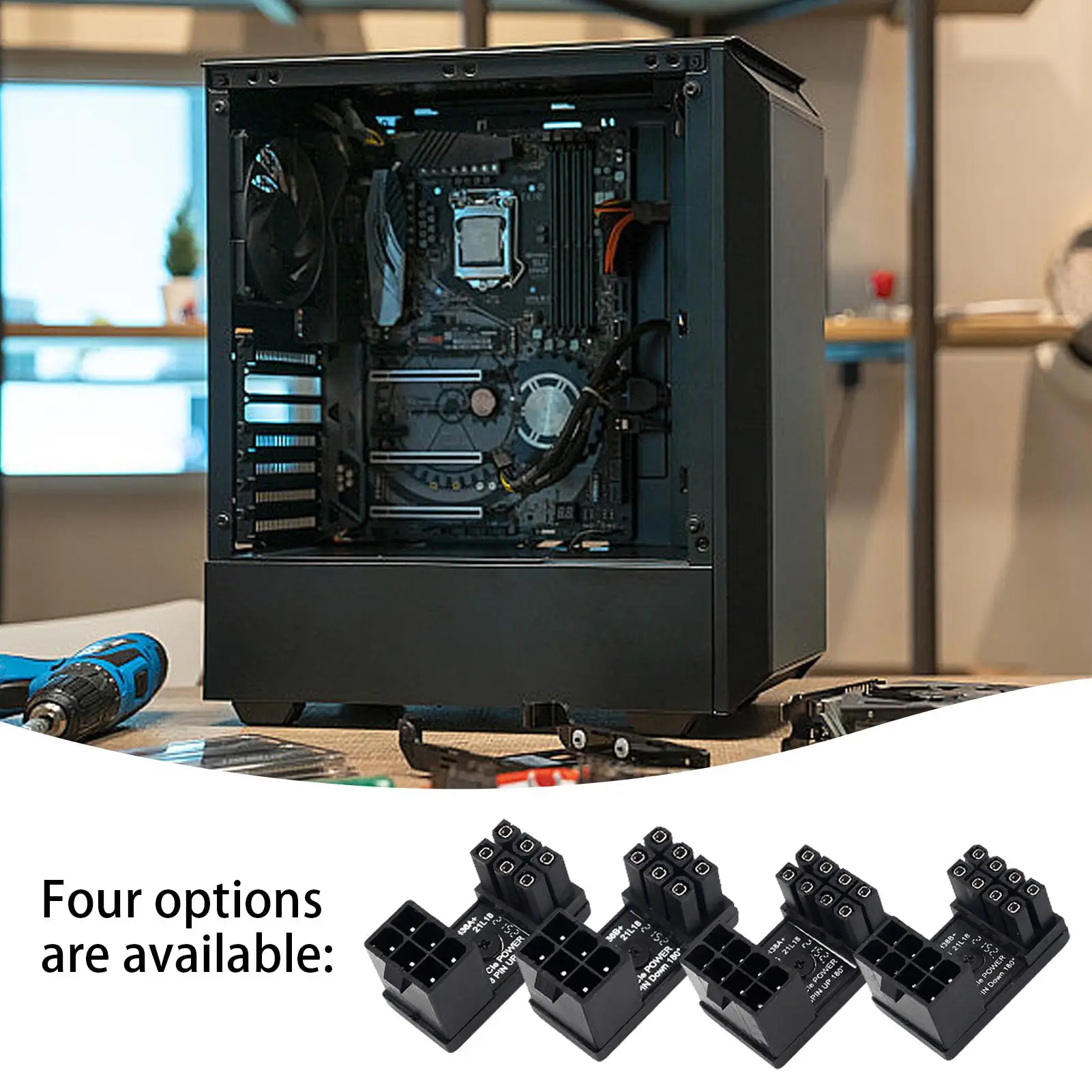 

1 шт. плата адаптера питания 6-контактная плата питания графического процессора угол 180 градусов разъем питания графического процессора для ПК компьютерная видеокарта