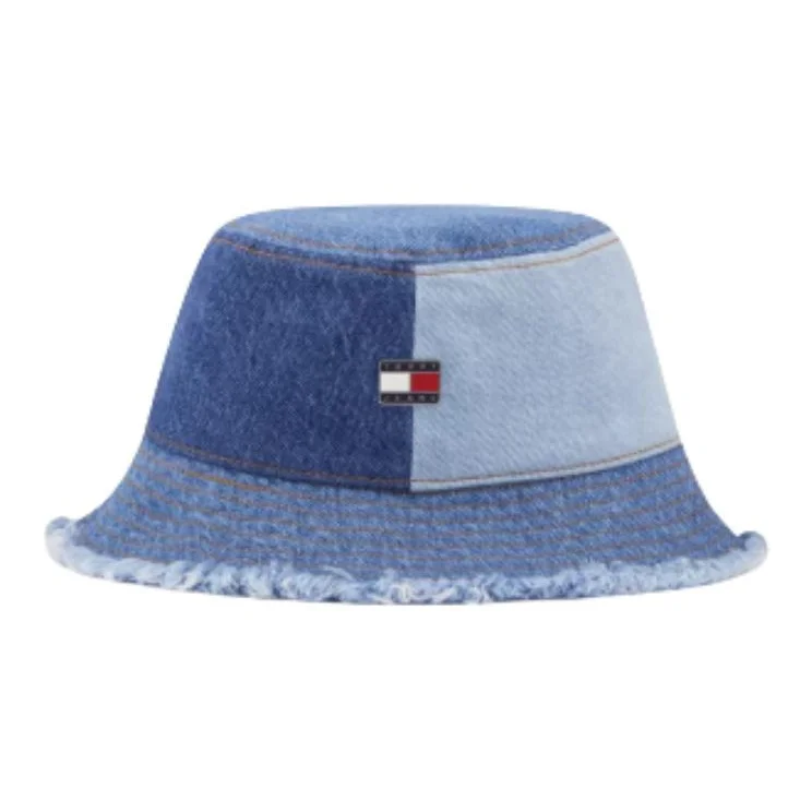 Tommy Hilfiger Cotton Bucket Hats Women's Denim Blue AW0AW18363