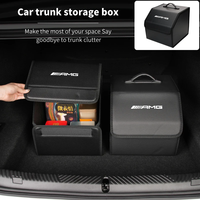 Car Trunk Storage Box Organizer Stowing Tidying Container Bag For Mercedes Benz AMG A C E S Class W201 W210 W108 W204 W205 W203