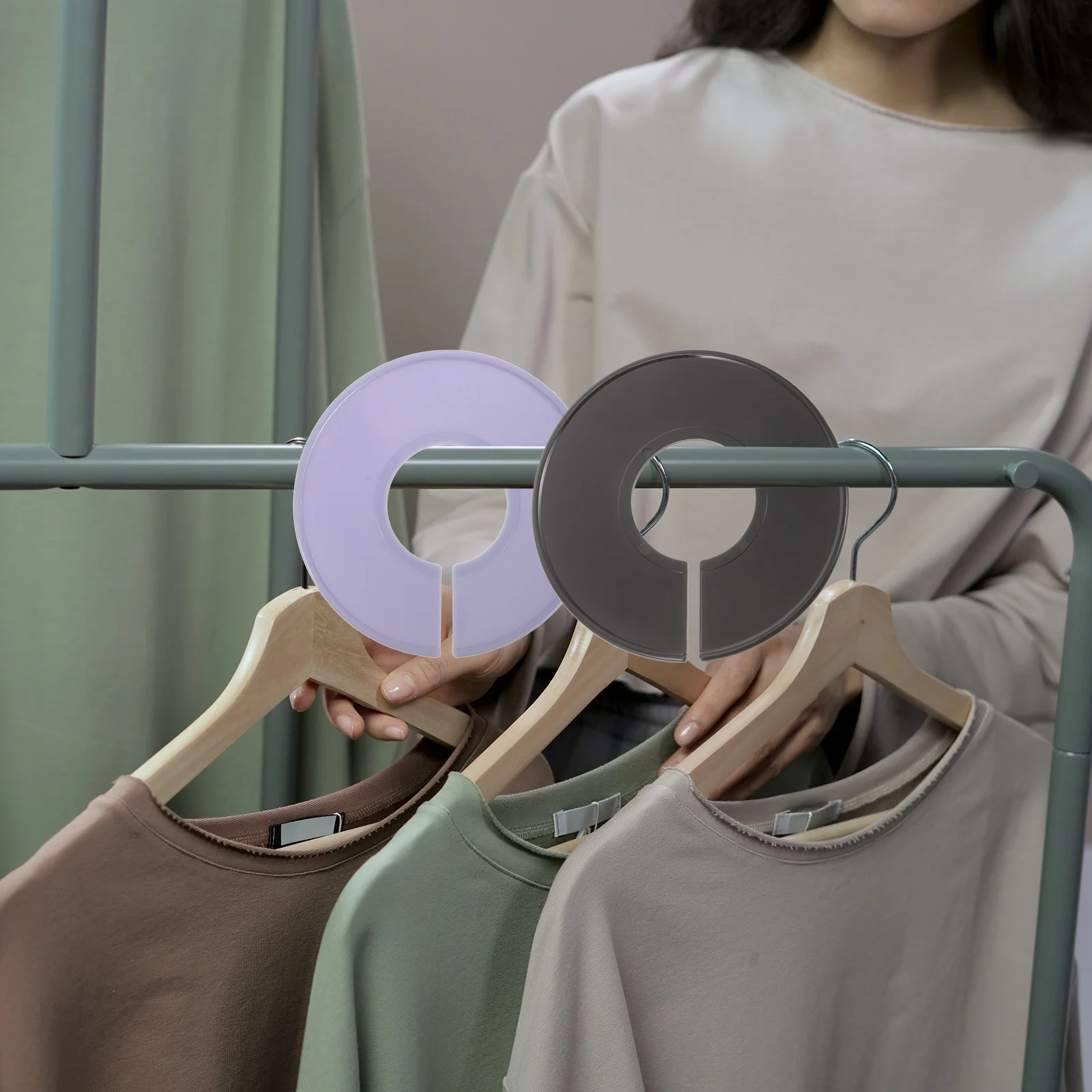 11 قطعة فواصل حجم الملابس مستديرة فارغة الملابس المنظم مقسم لخزانة خزانة شماعات حلول التخزين المنزل