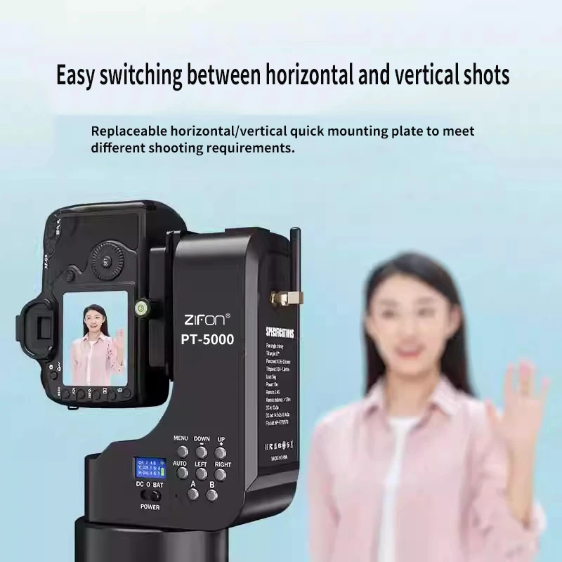 ZIFON PT5000 Professional Photography Remote Control Motorized Head Camera Shooting Recording Video Stabilizer Load Capacity 5kg