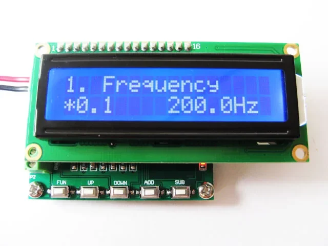 New version of three-phase sine signal generator with adjustable phase from 0 to 360 degrees and 0.1 to 2000 Hz