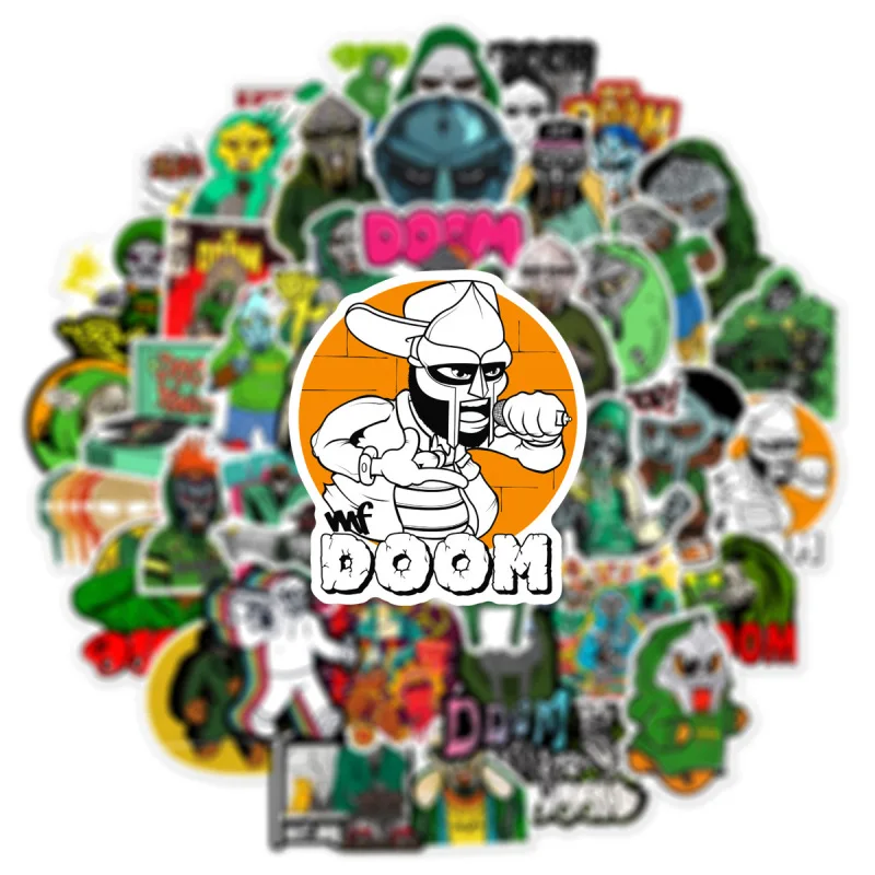 10/30/50Pcs Rapper Star Singer Caroon MF DOOM Waterproof Stickers Guitar Car Decoration Collection Graffiti Cartoon DIY Decals