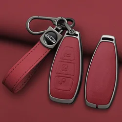 Zinc Alloy Leather Full Cover Car Key Case for Ford Focus 3 4 ST Mondeo MK3 MK4 Fiesta Fusion Kuga 2013 2014 2015 2017