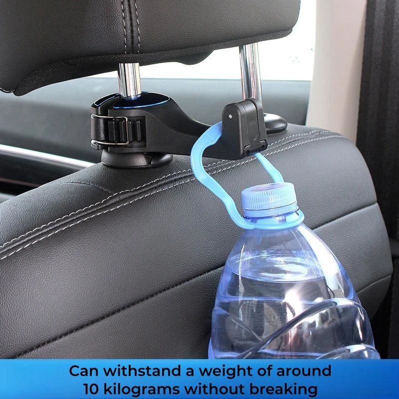 Multifunctionele 2-in-1 autonhaak Verborgen multifunctionele hoofdsteunhaak achter Telefoonhouder voor auto\'s Slottype Mobiele telefoonhouder